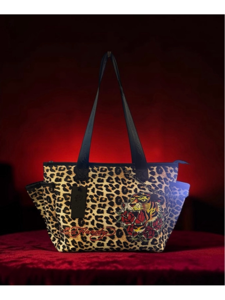 Nwt Ed Hardy Leopard Print Thermal Lunch Tote Bag  Brand New